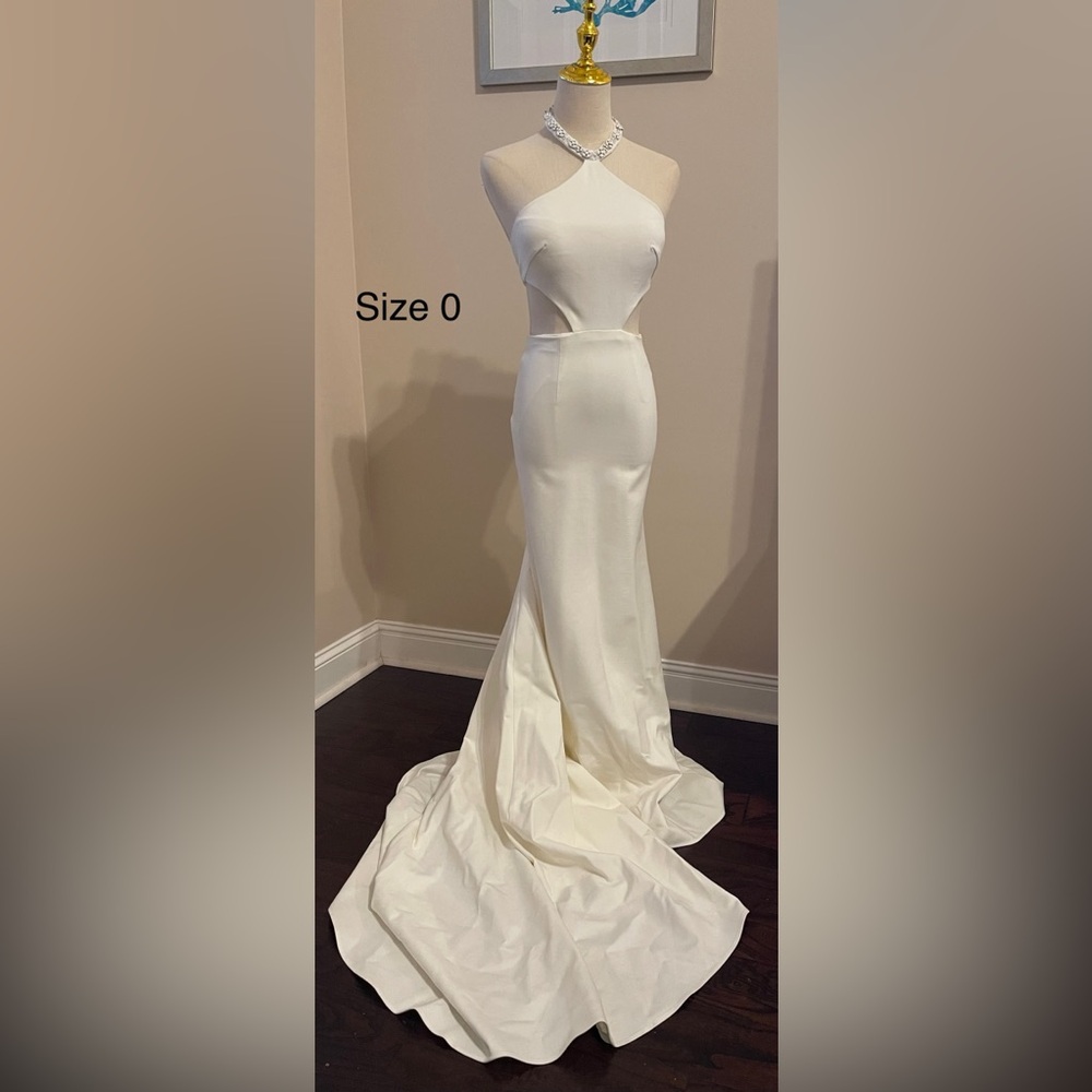 005 Sherri Hill high halter mermaid gown